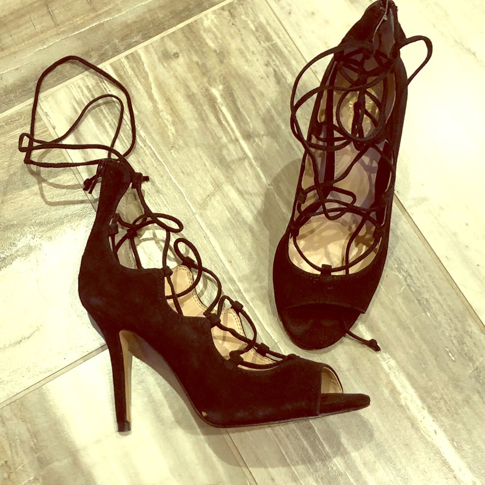 Vince Camuto Sandria Ankle Lace up Heels